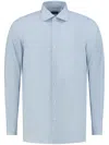 Finamore 1925 Napoli Striped Cotton Shirt In Blue