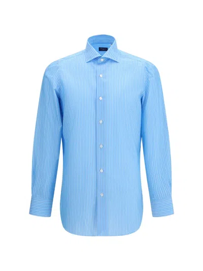 Finamore 1925 Napoli Striped Cotton Shirt In Multi
