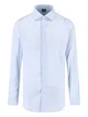 Finamore 1925 Napoli Striped-pattern Shirt In Blue