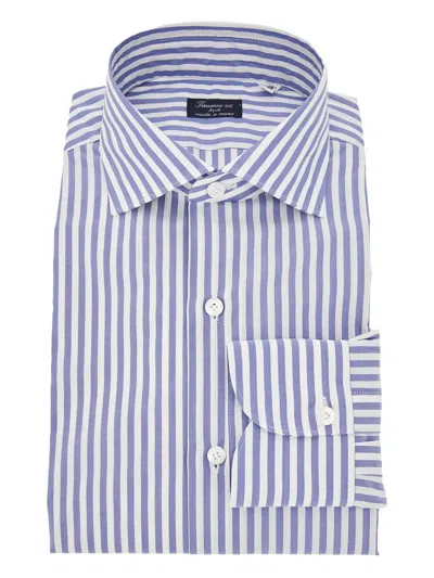 Finamore 1925 Napoli Striped Shirt In Blue