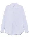 Finamore 1925 Napoli Striped Shirt In Blue