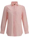 Finamore 1925 Napoli Striped Shirt In Pink