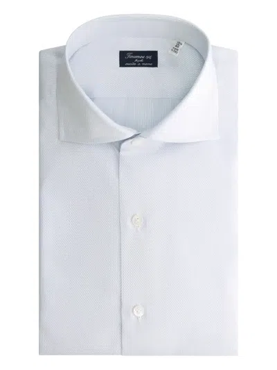Finamore 1925 Napoli Textured Cotton Shirt In White