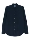 Finamore 1925 Napoli Tokyo Long-sleeve Cotton Shirt In Blue