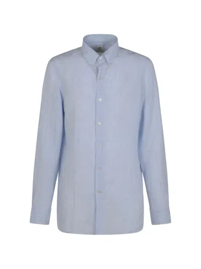 Finamore 1925 Napoli Vertical-stripe Button-down Shirt In Blue