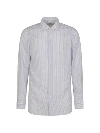Finamore 1925 Napoli Vertical-stripe Shirt In White