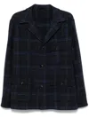 Finamore 1925 Napoli Wool Single-breasted Jacket In Blue