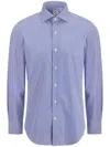 Finamore 1925 Napoli Napoli Cotton Shirt In Blue