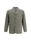 Finamore 1925 Overshirt Jacket Single-breasted In Gray