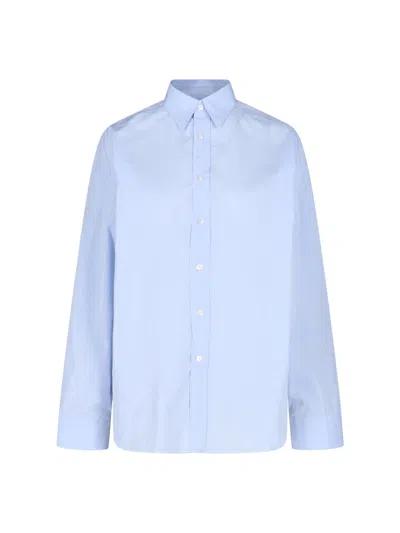 Finamore 1925 Oversized Shirt "oriana" In Light Blue