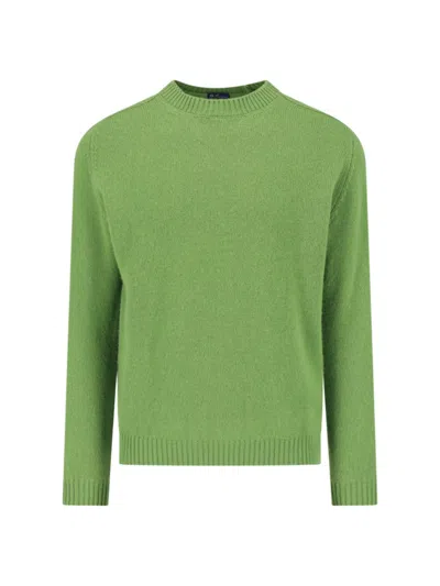 Finamore 1925 Wool And Cashmere Sweater In Grün