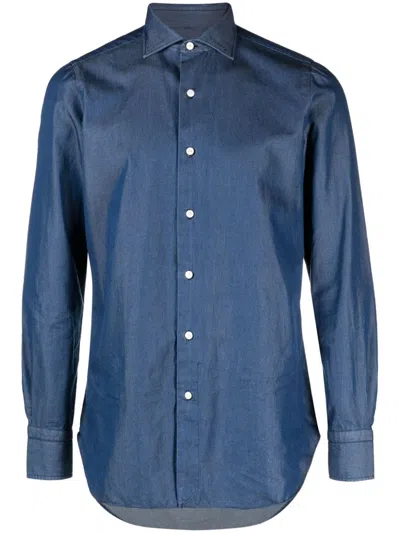 FINAMORE 1925 REGULAR FIT DENIM SHIRT