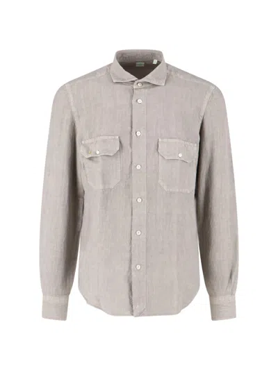 Finamore 1925 'salina' Linen Sports Shirt