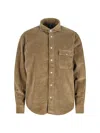 Finamore 1925 Classic Brown Button-down Shirt With Traditional Collar In Brown