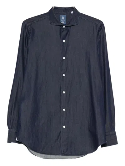 Finamore 1925 Shirt Denim In Blue