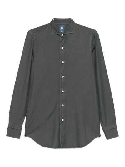 Finamore 1925 Shirt Denim In Gray