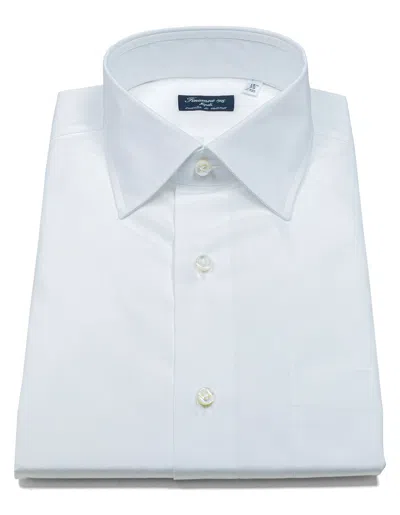 Pre-owned Finamore 1925 Shirt In White With Breast Pocket And Kent Collar Regeur290