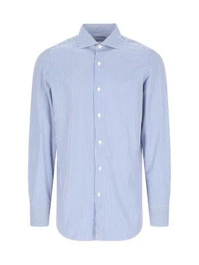 Finamore 1925 Shirt "milano-zante" In Light Blue