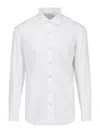 Finamore 1925 Finamore Classic White Cotton Shirt With Traditional Collar In White