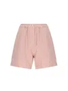 Finamore 1925 Silk And Cotton Shorts In Pink