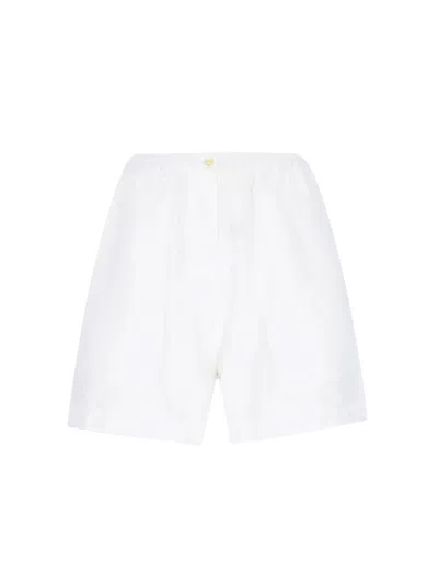 Finamore 1925 Silk And Cotton Shorts In White