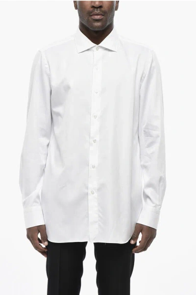 Finamore 1925 Solid-colored Shirt Zante With French Collar In White