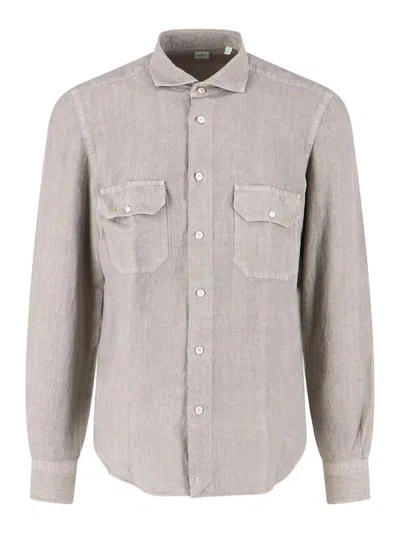 Finamore 1925 Sports Shirt In Linen