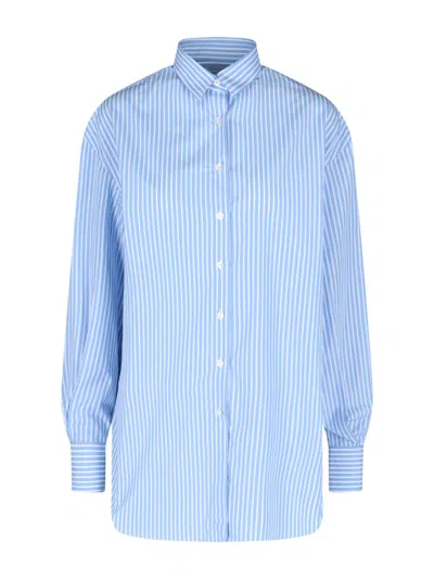 Finamore 1925 Striped Shirt In Light Blue