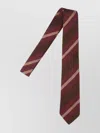 Finamore 1925 Striped Ties In Textured Fabric In Brown