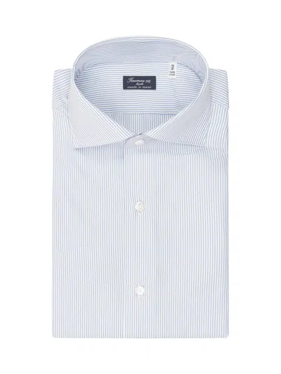 Finamore 1925 Tonal Button-down Shirt In White