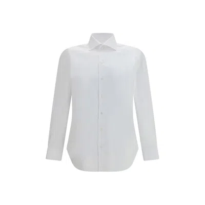 Finamore 1925 White Cotton Dress Shirt