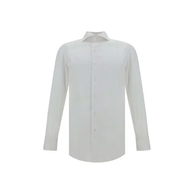 Finamore 1925 White Cotton Dress Shirt