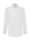 Finamore 1925 White Regular Solid Shirt In White