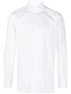 Finamore 1925 Finamore Classic White Cotton Shirt With Traditional Collar In White