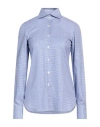 Finamore 1925 Woman Shirt Blue Size 4 Cotton
