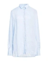 Finamore 1925 Woman Shirt Light Blue Size 6 Linen