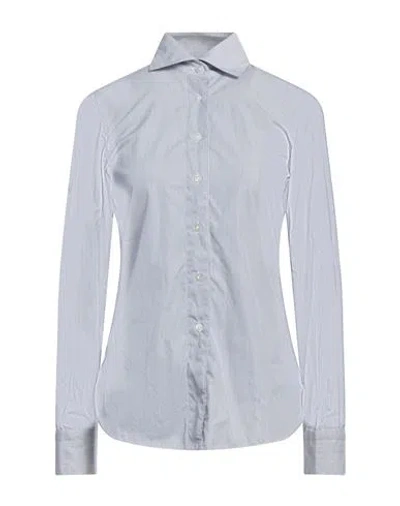 Finamore 1925 Woman Shirt Midnight Blue Size 10 Cotton