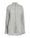 Finamore 1925 Woman Shirt Military Green Size 8 Linen