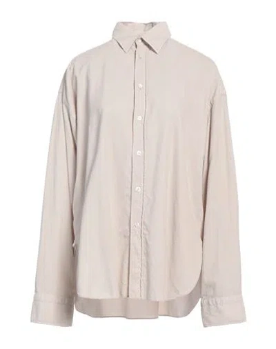 Finamore 1925 Woman Shirt Taupe Size 8 Cotton