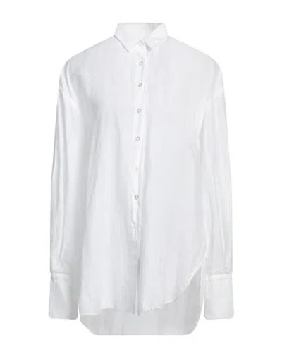 Finamore 1925 Woman Shirt White Size 10 Cotton, Linen