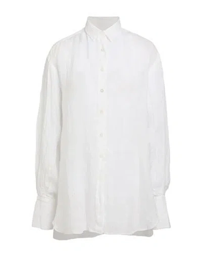 Finamore 1925 Woman Shirt White Size 10 Linen