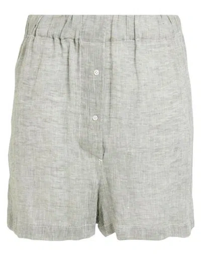 Finamore 1925 Woman Shorts & Bermuda Shorts Sage Green Size 8 Linen In Sage Green
