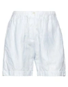 Finamore 1925 Woman Shorts & Bermuda Shorts Sky Blue Size 2 Linen, Cotton