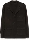 Finamore 1925 Finamore Wool Single-breasted Jacket In Brown