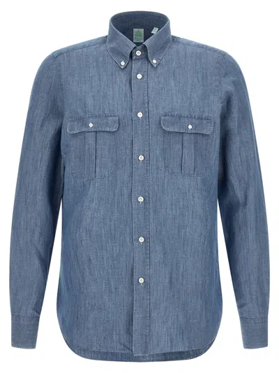 Finamore 1925 Zurigo Shirt And Blouse Blue In Multi