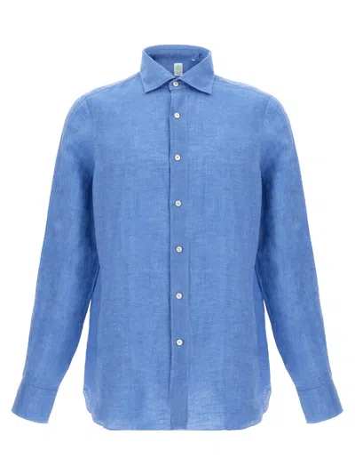 FINAMORE 1925 BLUE GAETA LONG SLEEVE SHIRT
