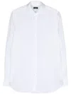 Finamore 1925 Finamore Classic White Cotton Shirt With Traditional Collar In White
