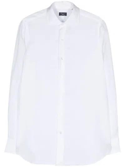 Finamore 1925 Finamore Cotton And Linen Blend Shirt In White