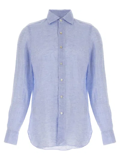 Finamore 1925 Gaeta Shirt And Blouse In Light Blue