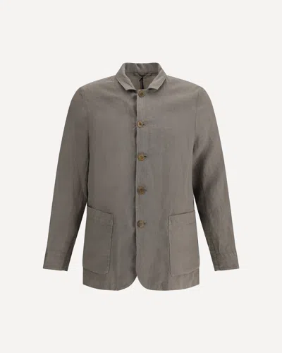 Finamore 1925 Linen Shirt In Grey